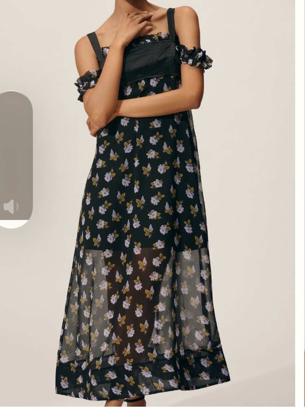 NWT Anthropologie Sheer Floral Dress